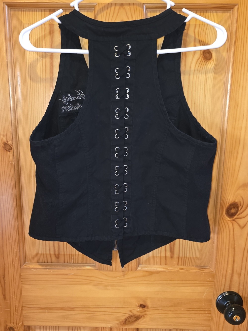 Harley-Davidson Black Women's Zippered Vest - Picture 5 of 7